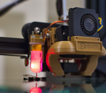 Close-up image of 3D printer